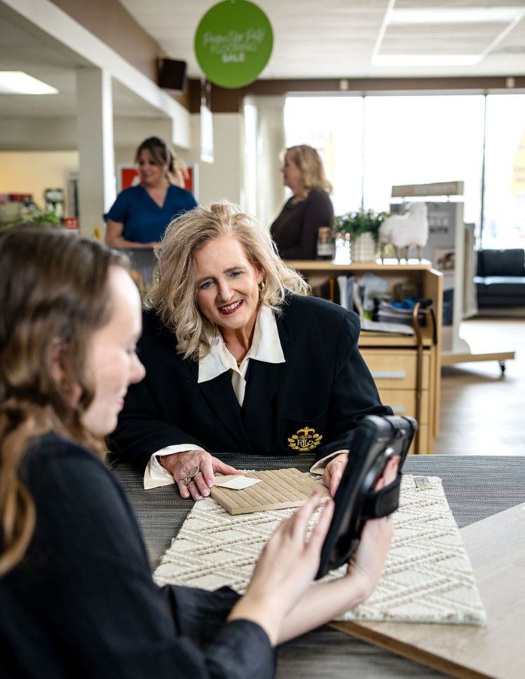 Dave Grigg's Flooring America Interior Design experts helping local Columbia customer