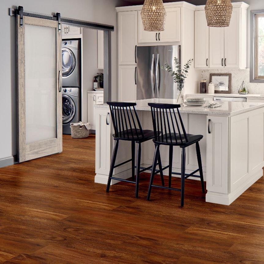 luxury vinyl flooring in kitchen