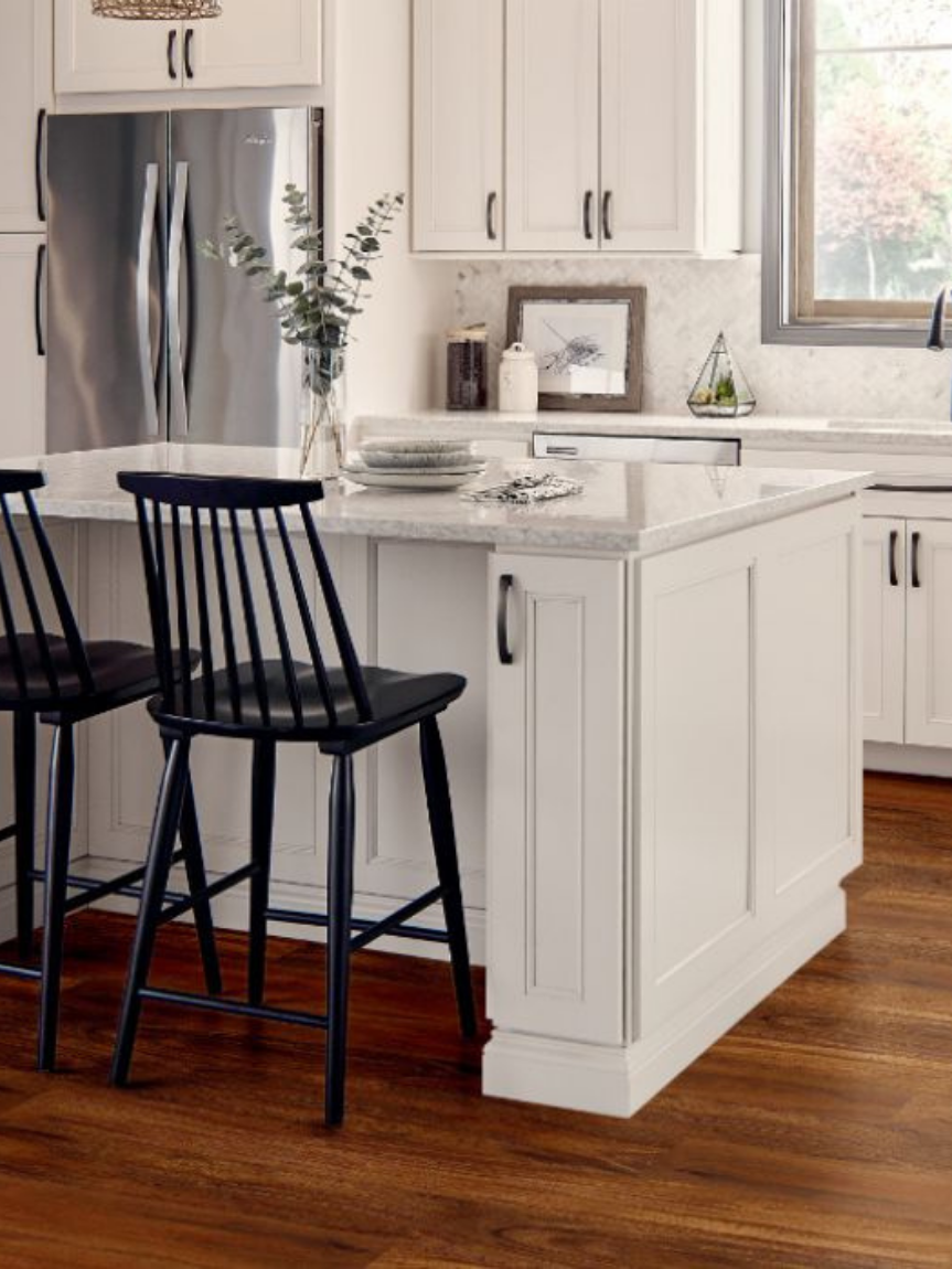 luxury vinyl flooring in kitchen